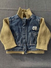 Obaibi - Übergangsjacke Jeans / Strick (Gr. 74-80)