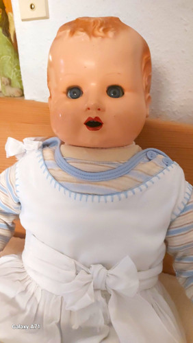 Babypuppe blaue augen blond - babypuppe,