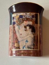 Goebel Porzellan kleine Vase Klimt Motiv Mutter & Kind 7,5 cm