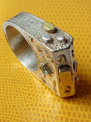 Modernistischer unikat ring - modernistischer,