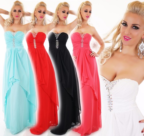 Damen elegant lang maxi kleid - lang,