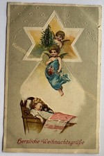 AK alte Postkarte Motiv Weihnachten Litho um 1908 Litho Prägekarte Kind