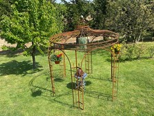Gartenpavillon rost winterfest - gartenpavillon,