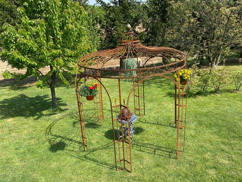 Gartenpavillon rost winterfest - gartenpavillon,