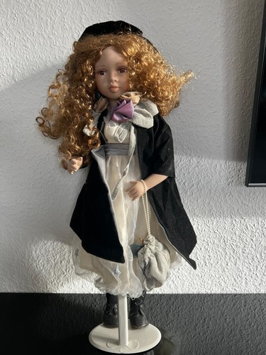 Porzellan puppe aisha groß - porzellan,
