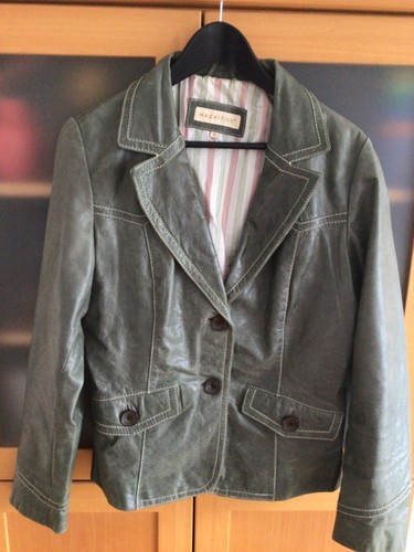 Lederjacke damen olivefarben - lederjacke,