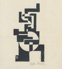 Walter Dexel - Figuration II - Holzschnitt 1922, signiert