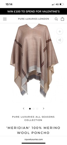 Kaschmir poncho halstuch - poncho,
