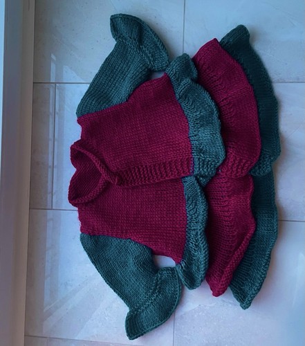 Handgestrickter kinderponcho - handgestrickter,