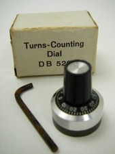 Turns Counting Dial DB 520 Potentiometer Regler Drehknopf Alt Antik Sammler