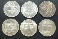6 Gedenkmünzen Silber BRD zu