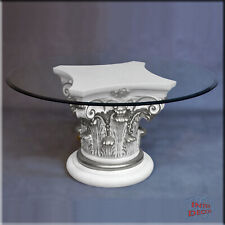 Couchtisch Glastisch Glas Wohnzimmertisch Tisch Säule Design Antik Wohnzimmer