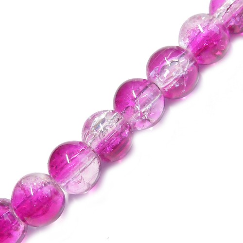 Glasperlen crackle rund mm - crackle,