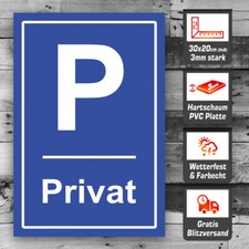 Privatparkplatz Schild