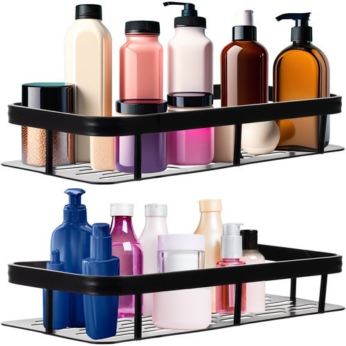 Duschregal schwarz 2er set - duschregal,