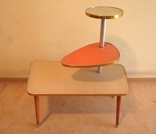 50er 60er Jahre Blumenbank Blumenständer Etagere Nierentisch