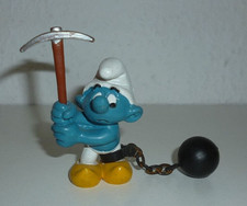 SCHLEICH / PVC SCHLUMPF SMURF / SUPERSCHLUMPF 4.0213 STRAFARBEITER / #657#