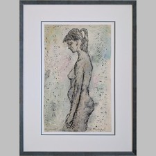 Wilhelm Rudolph Akt Aquarell