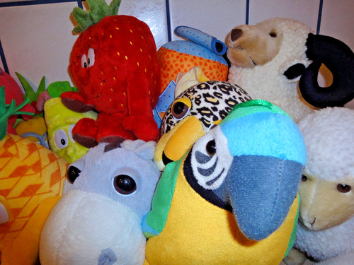 Große menge kuscheltiere - menge,