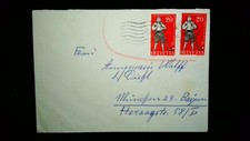ʘ Schweiz 1955 MiNr 609 Folklore Zürich - München Beleg (Briefmarken, 7.35)