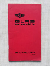 GLAS AUTOMOBILE Service-Stationen Europa April 1966 36 S. Orig. Heft BMW 1600 GT