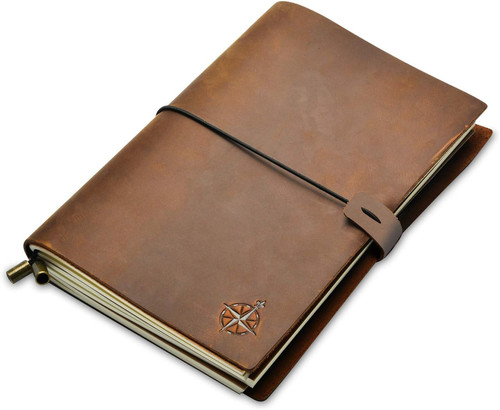 Wanderings notizbuch leder - wanderings, a5