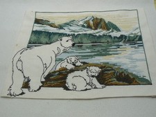 Kreuzstich Stickbild Eisbären