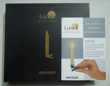 10 Krinner Lumix kabellose Christbaumkerzen (LED-Licht) + Fernbedienung incl.Bat