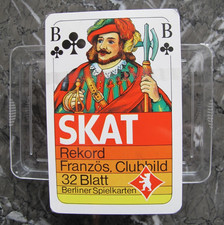 Berliner Spielkarten SKAT REKORD franz. Clubbild 32 Blatt OHNE WERBUNG  NEU+OVP