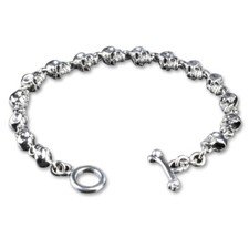 925 Silber Armband Totenkopf