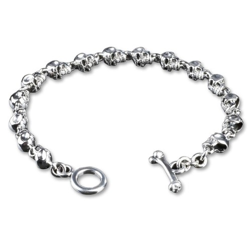 925 silber armband totenkopf - 925,