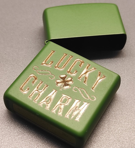 Zippo lucky charm - grün, (nur