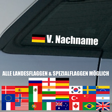 1x Autoaufkleber NAME + FLAGGE