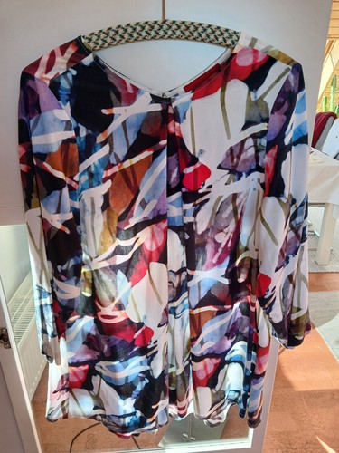 Damenbluse tunika bunt - damenbluse,, vetono