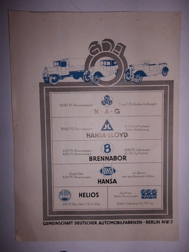 Original 1924 werbung nag - ,