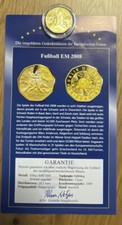 5€ Gedenkmünze Portugal Fußball EM 2008 Dribbling 24 Karat vergoldet