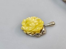 Bernstein Anhänger, weiss neu