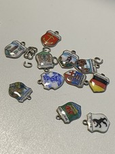 800 Silber Wappen Städte Anhänger Konvolut 11 Stück