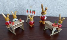 Handbemalte hasenschule - handbemalte,