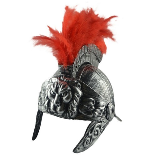 Römerhelm mit federkamm rote - römerhelm,