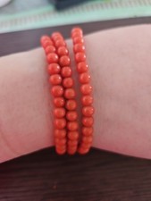 Dreireihige Korallen Armband
