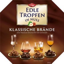 Trumpf Edle Tropfen in Nuss Klassische Brände 250g Packung