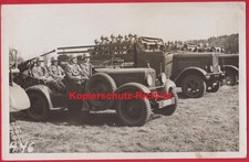 org Foto: Wehrmacht frühe FLAK-Einheit - Kübelwagen PKW & Lastwagen Henschel LKW