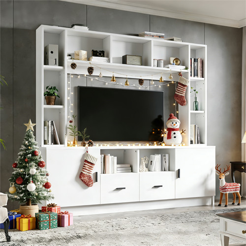 Wohnwand set mit - tv, vitrine