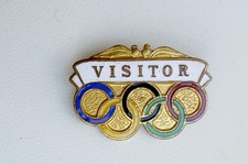 Seltenes emailliertes Besucherabzeichen Olympischen Spiele von 1956 Melbourne