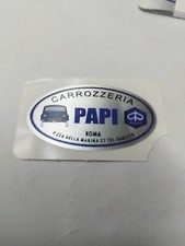 Aufkleber Vespa Händlerschild für's Beinschild Papi Roma