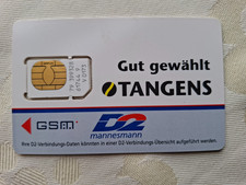 Eine Tangens D2 mannesmann Simkarte.