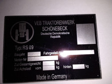Typenschild traktor 09 - typenschild,
