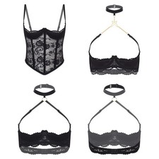 Damen Offene Brust BH Spitze