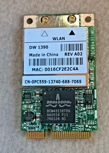 Wlan wifi mini pcie 0pc559 - wifi,